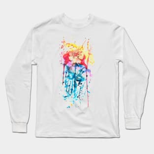 rose watercolor flover Long Sleeve T-Shirt